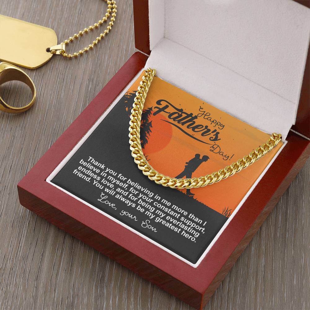 Cuban Chain Link Gift For Dad from Son,Gift for Father, Birthday Gift, Father's Day Gift