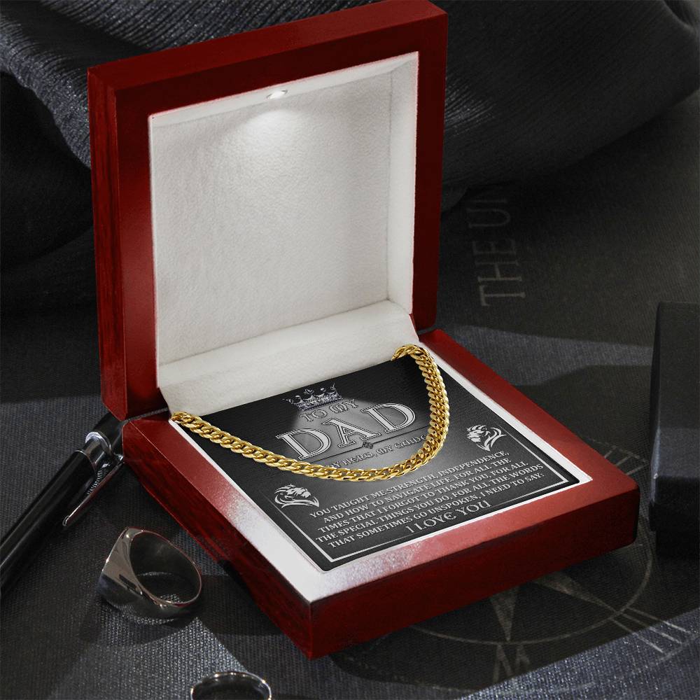 Cuban Link Chain Necklace Gift for Dad, Gift for Father, Birthday Gift, Father's Day Gift