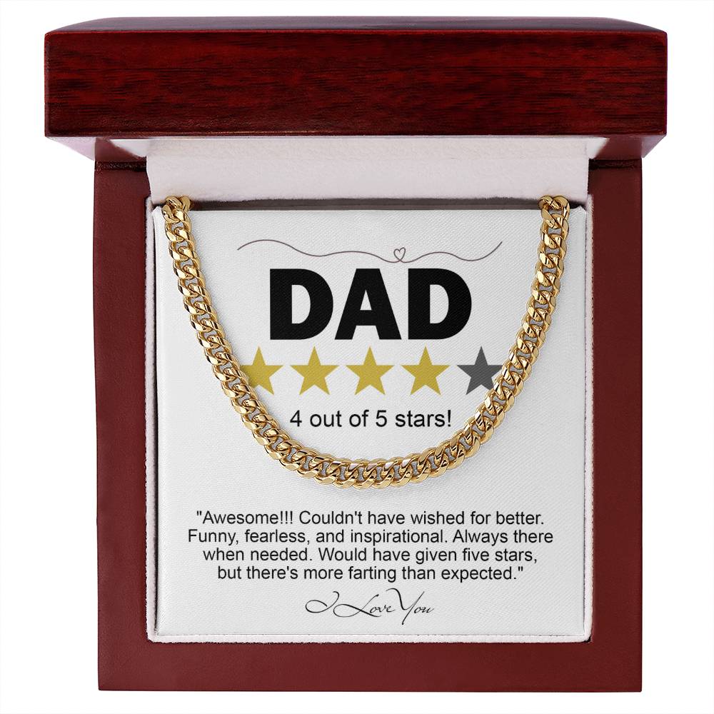 Cuban Link Chain Necklace Gift For Dad, Gift For Father, Birthday Gift, Father's Day Gift