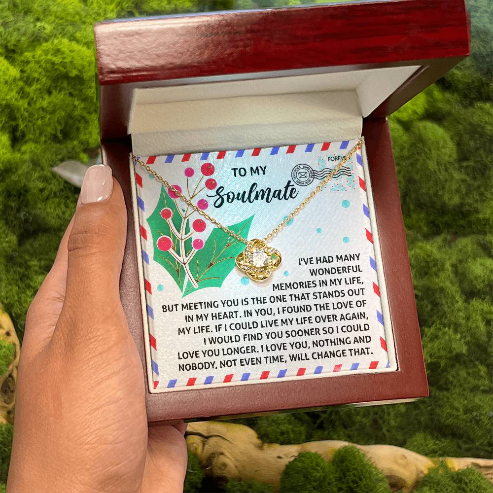 Gift For Soulmate, Love Knot Necklace, Sentimental, Romantic Gift For Girlfriend, Christmas Gift