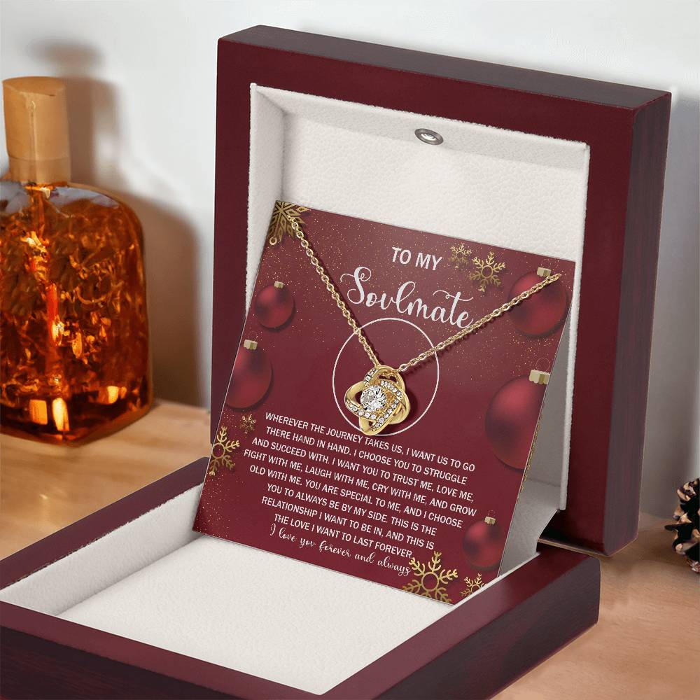 Gift For Soulmate, Love Knot Necklace, Gift For Lover, Christmas Gift