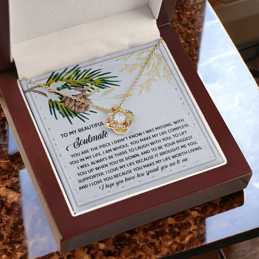 Love Knot Necklace Gift For Soulmate, Gift For Girlfriend, Romantic Sentimental gift, Christmas Gift