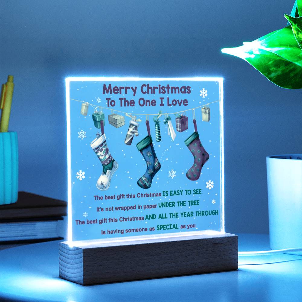 The Best Gift This Christmas- Christmas gift for someone you love- Acrylic square plaque.