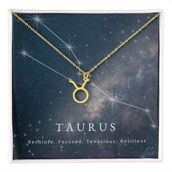 ZODIAC NECKLACE- Taurus Sign- Birthday Gift