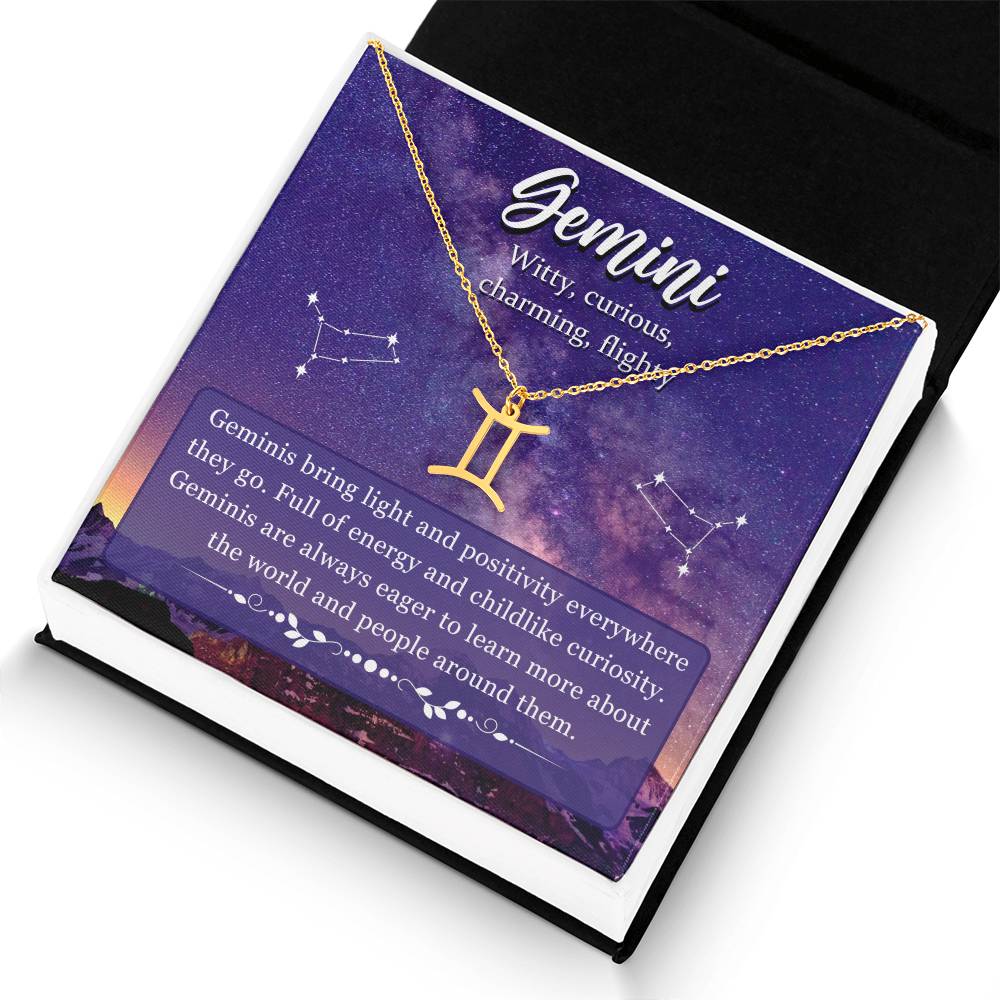 Gemini - Zodiac Symbol Neckalce