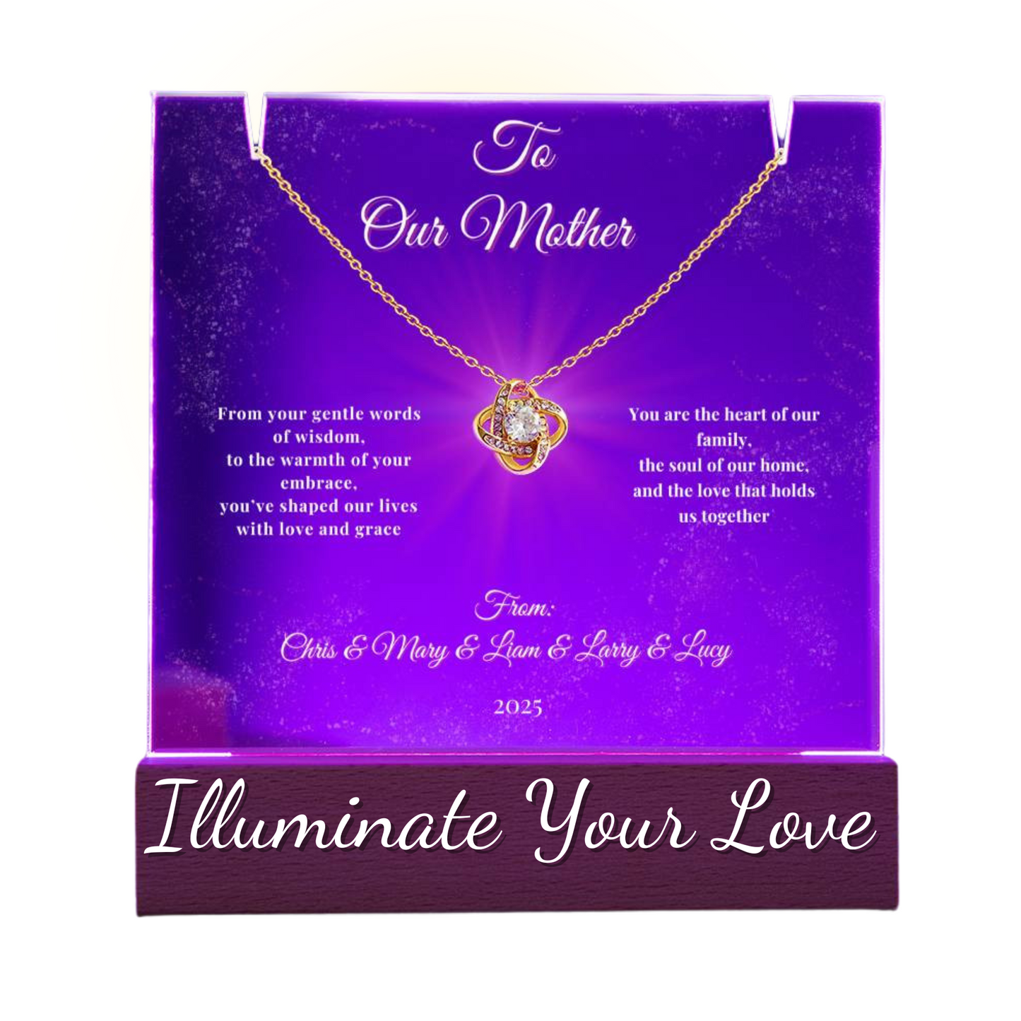 Glowing Tribute to the Heart of Our Family-Gift for Mother, Ma Ma, Mom