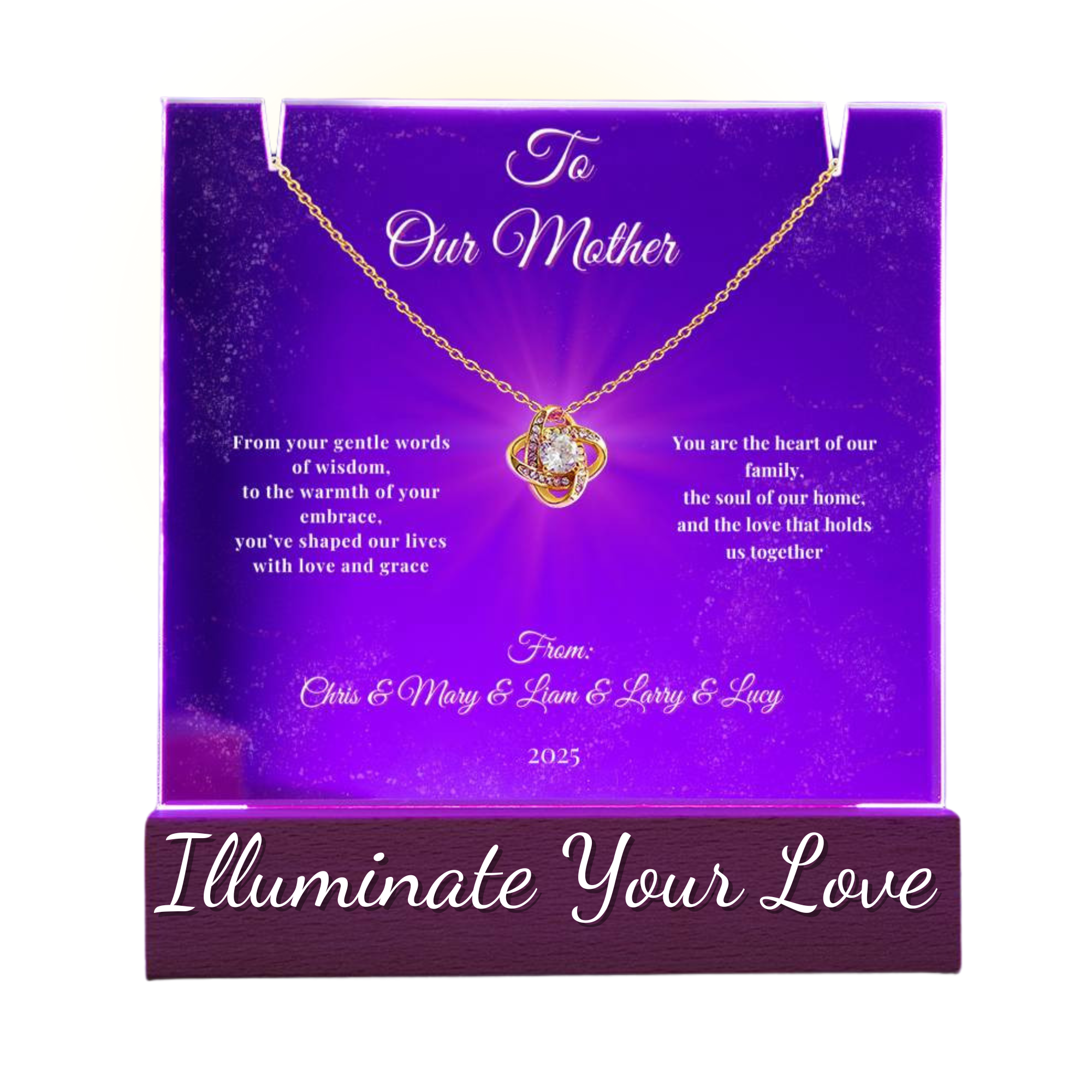 Glowing Tribute to the Heart of Our Family-Gift for Mother, Ma Ma, Mom