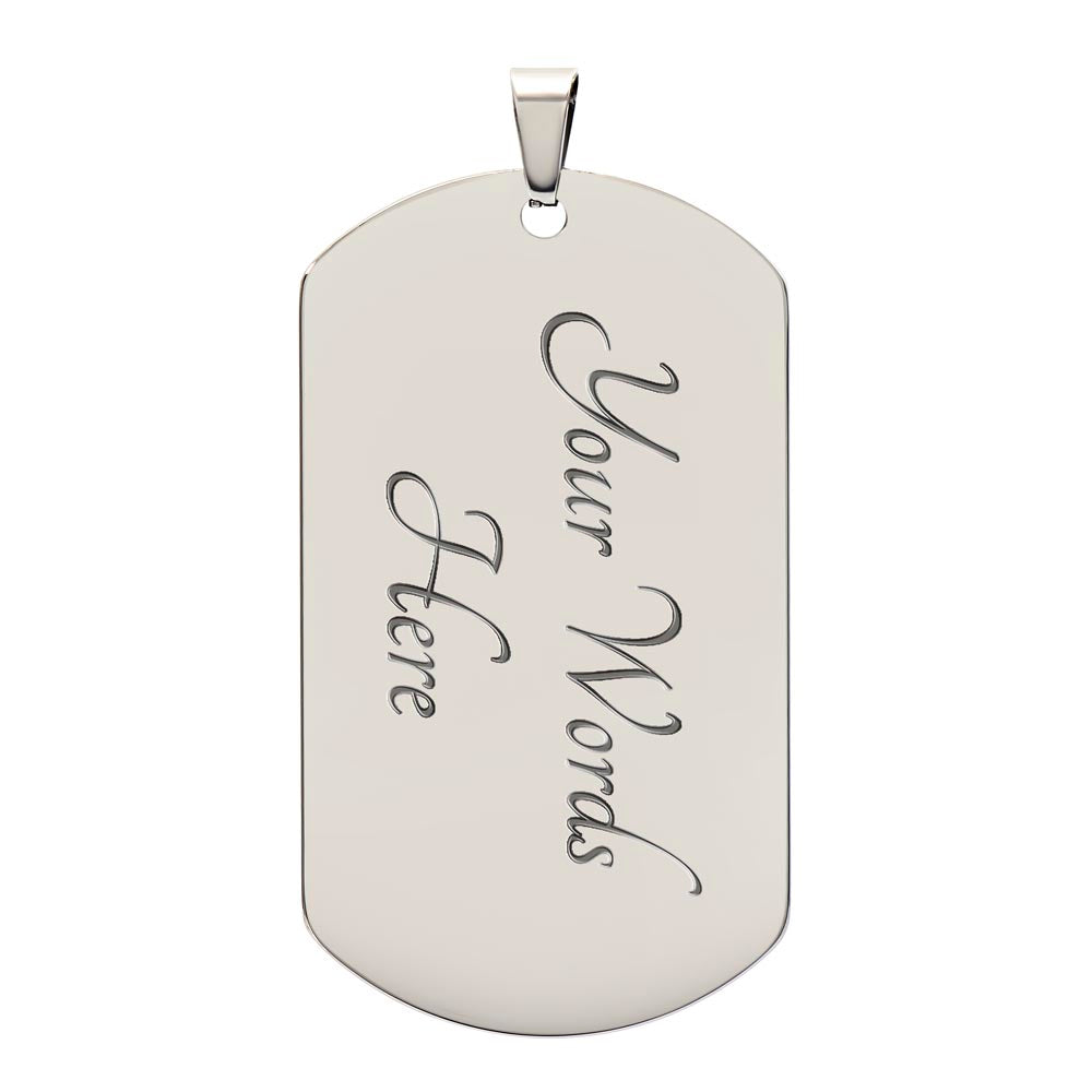 To My Husband - Dog Tag Pendant