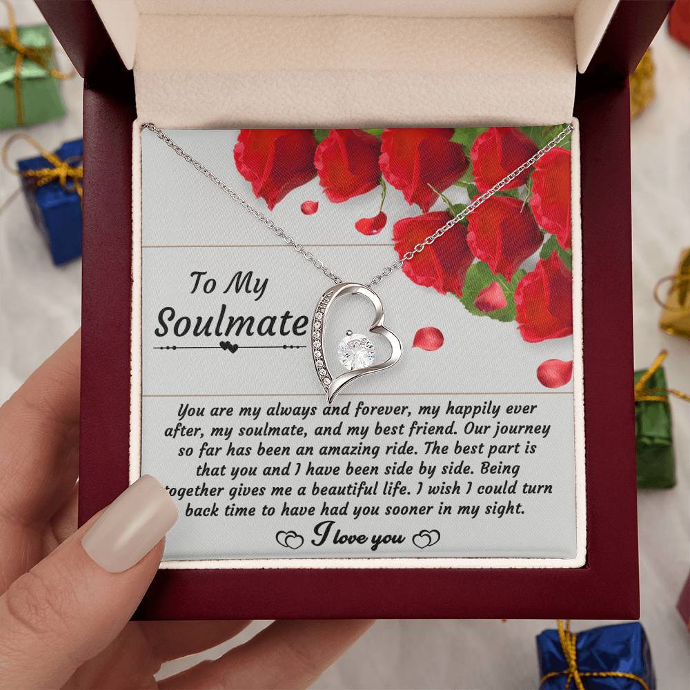 Side By Side- Forever Love Necklace-Gift For Soulmate