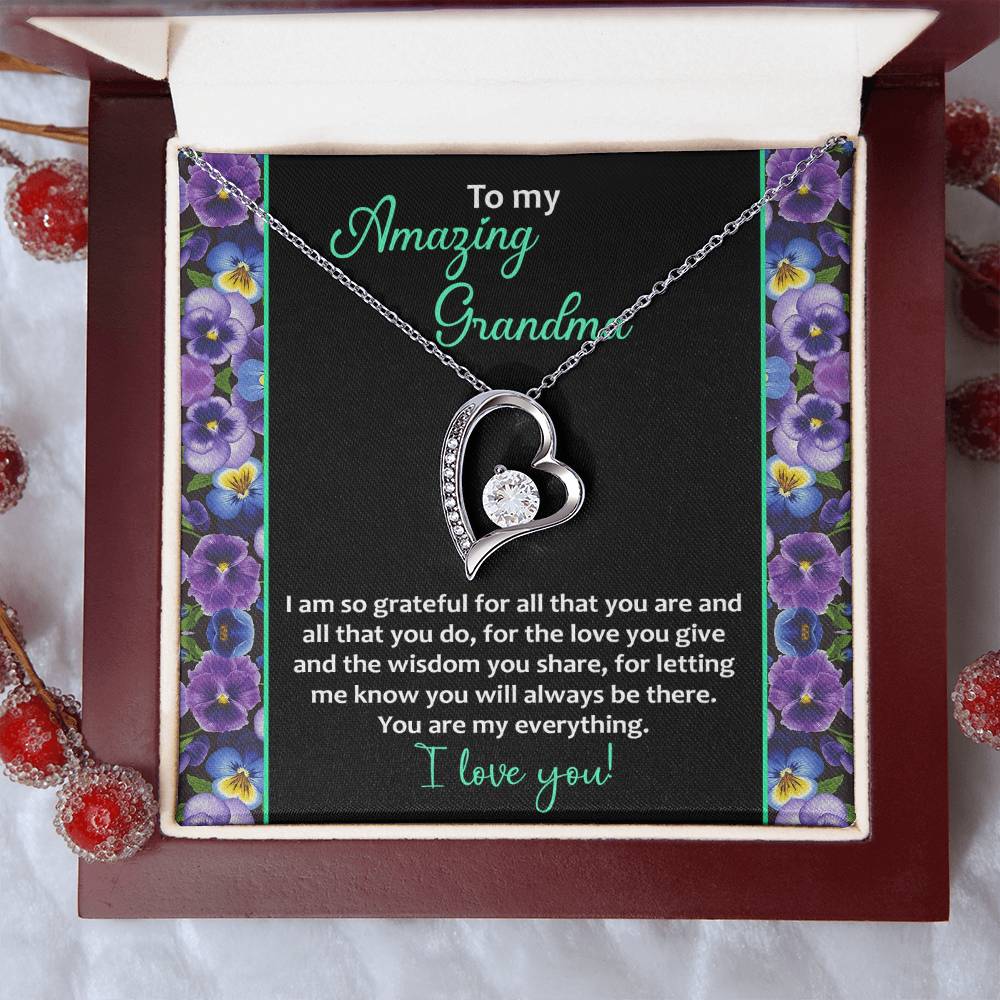 A Gift Beyond Measure: Forever Love Necklace for Grandma's Infinite Love, gift for grandma,birthday gift, gift for her