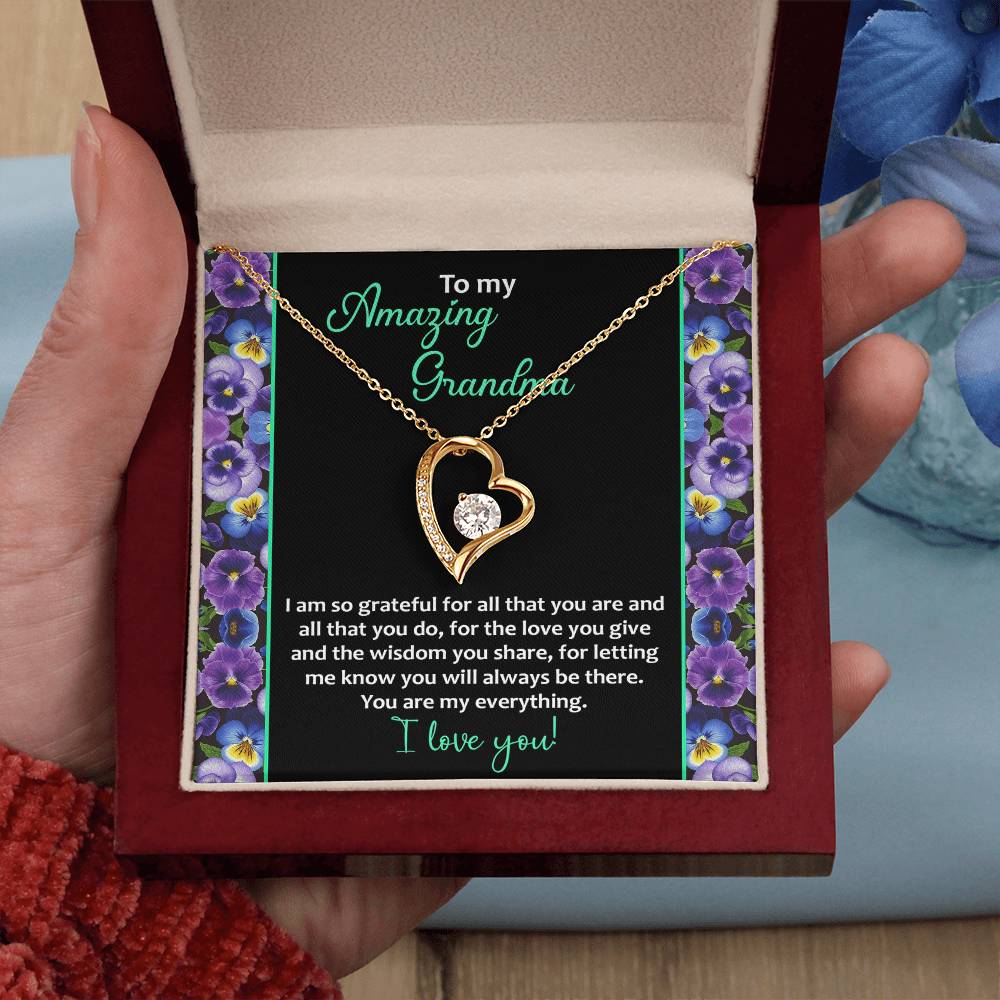 A Gift Beyond Measure: Forever Love Necklace for Grandma's Infinite Love, gift for grandma,birthday gift, gift for her