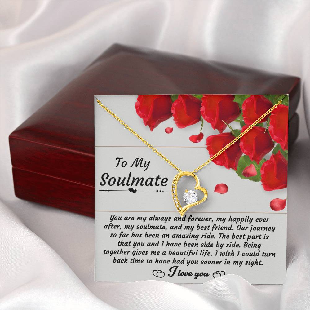 Side By Side- Forever Love Necklace-Gift For Soulmate