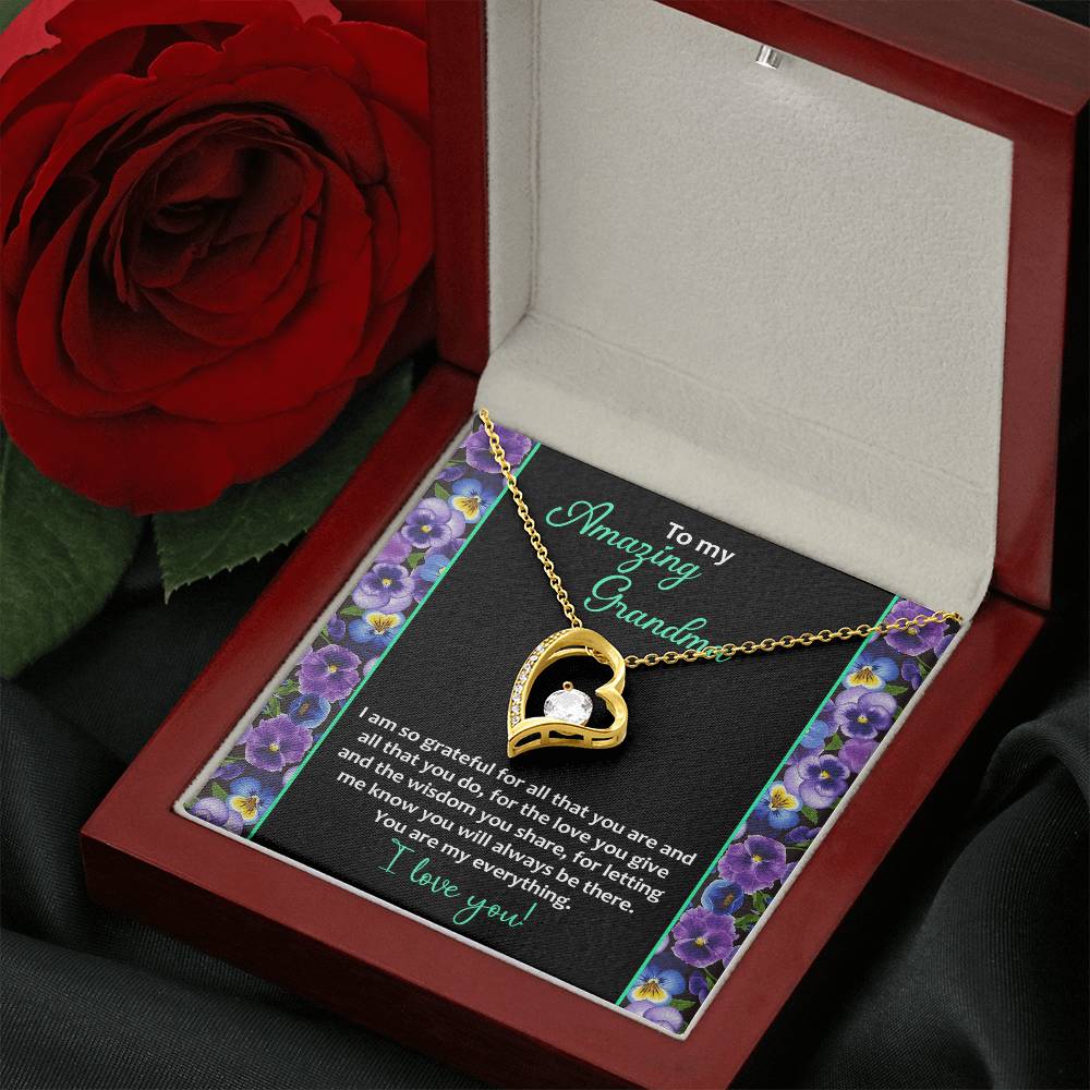 A Gift Beyond Measure: Forever Love Necklace for Grandma's Infinite Love, gift for grandma,birthday gift, gift for her