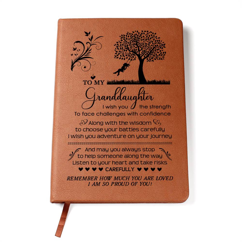 Remember How Much You Are Loved- A Vegan Leather Journal  Gift For Granddaughter.