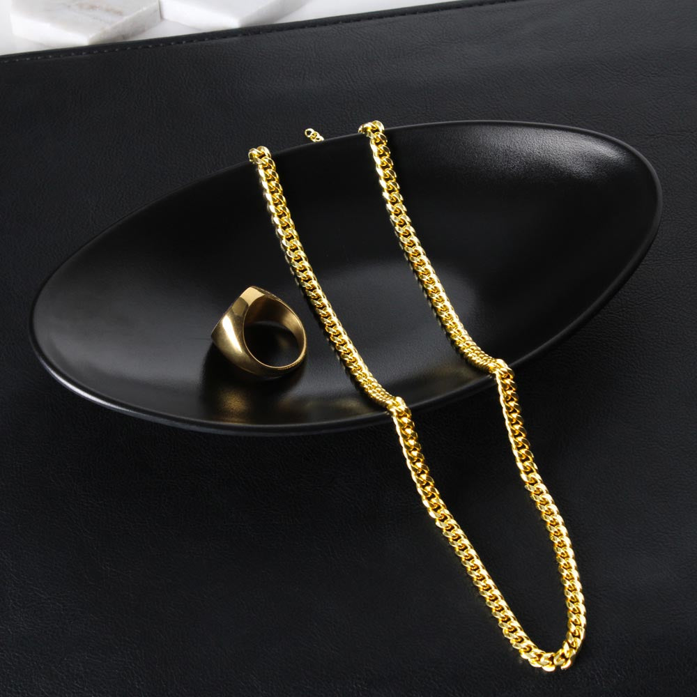 Cuban Link Chain Necklace Gift for Dad, Gift for Father, Father's Day Gift