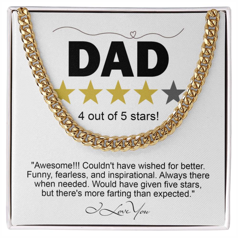 Cuban Link  Chain Necklace Gift For Dad, Gift For Father, Birthday Gift, Father's Day Gift