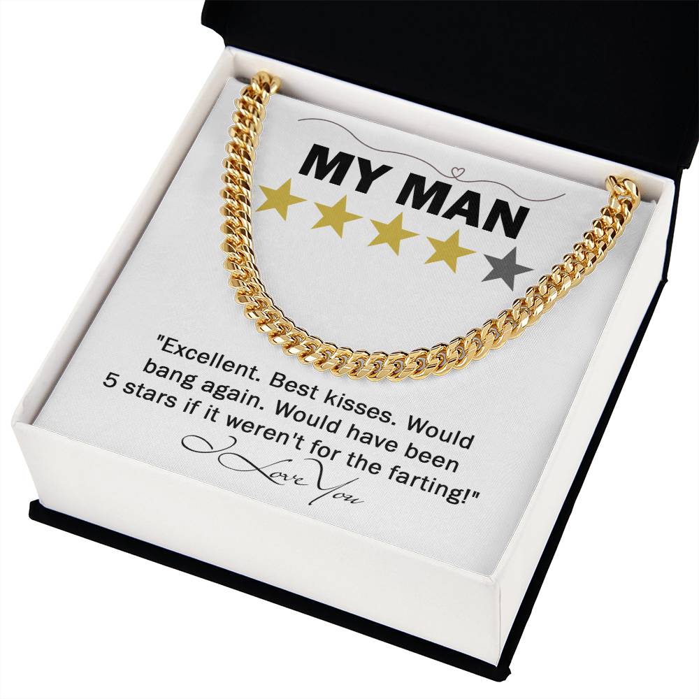 My Man- Cuban Necklace-  Gift For Husband