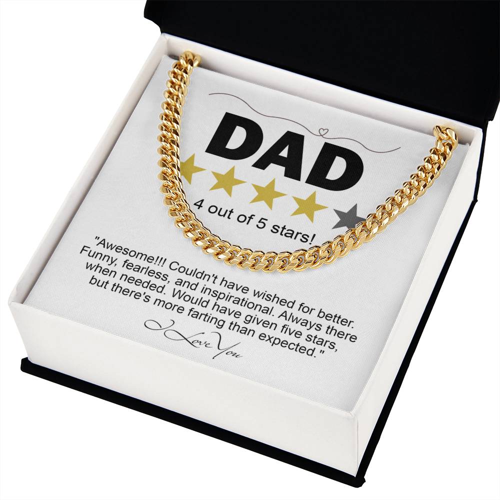 Cuban Link  Chain Necklace Gift For Dad, Gift For Father, Birthday Gift, Father's Day Gift