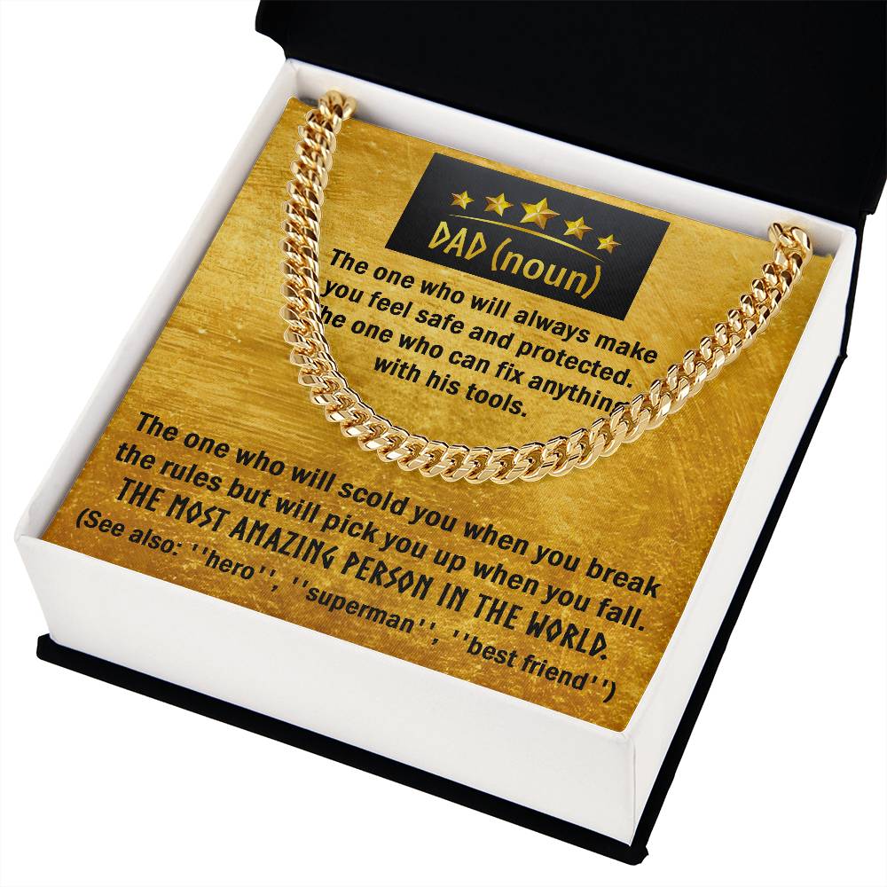 Cuban Link Chain Necklace, Gift For Dad, Gift For Father, Birthday Gift, Father's Day Gift