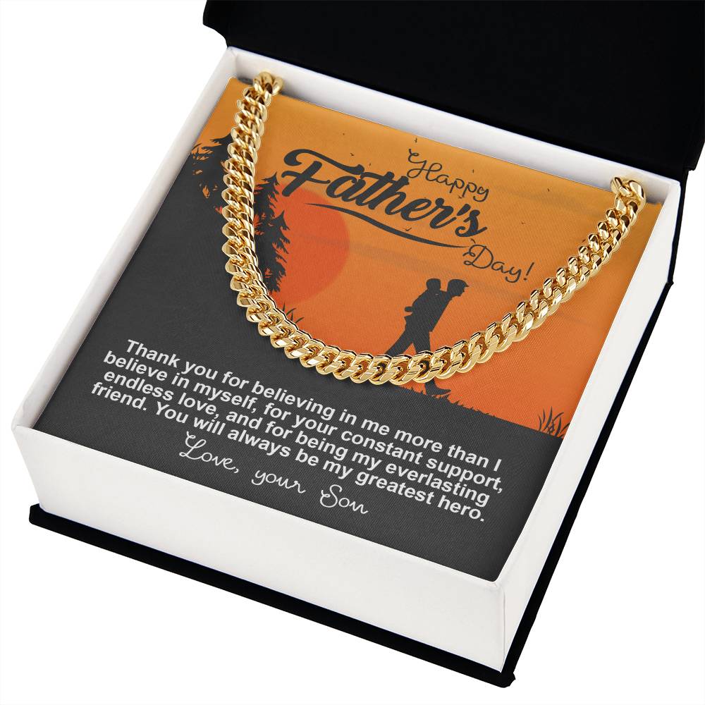 Cuban Chain Link  Gift For Dad from Son,Gift for Father, Birthday Gift, Father's Day Gift