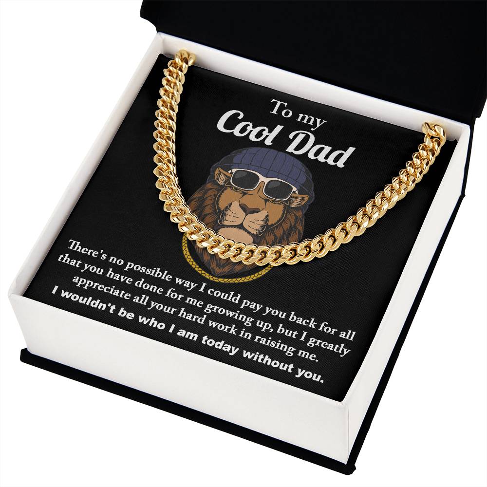 Cuban Link Chain Necklace Gift for Dad, Gift for Father, Birthday, Father's Day Gift