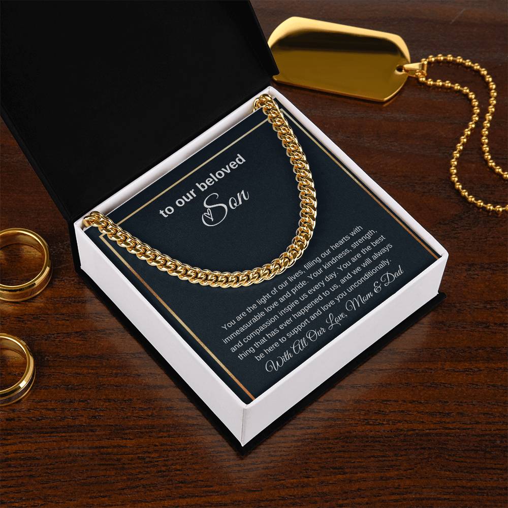Cuban Link Necklaces: A Fusion of Style and Love, Gift for Son, To My Son Gift