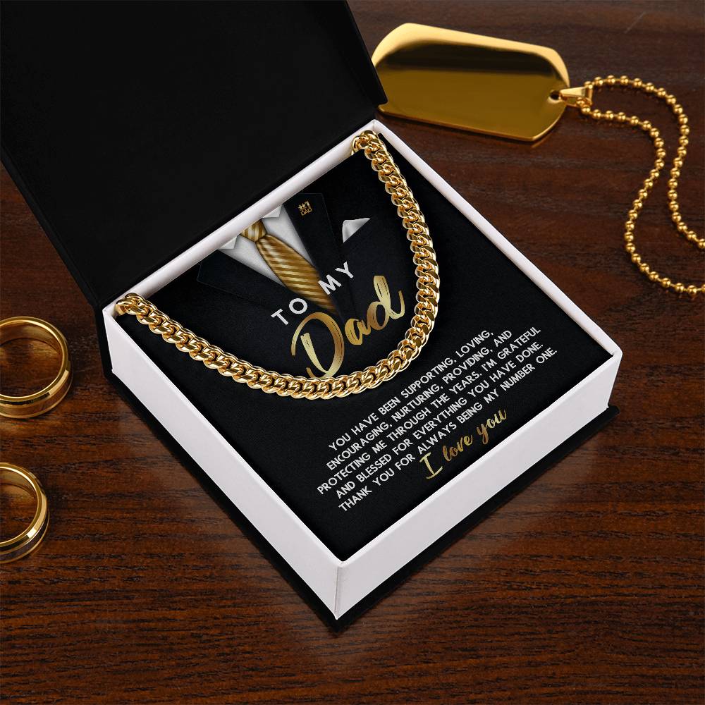 Cuban Link Chain Necklace, Gift for Dad, Gift for Father, Birthday,  Father's Day Gift