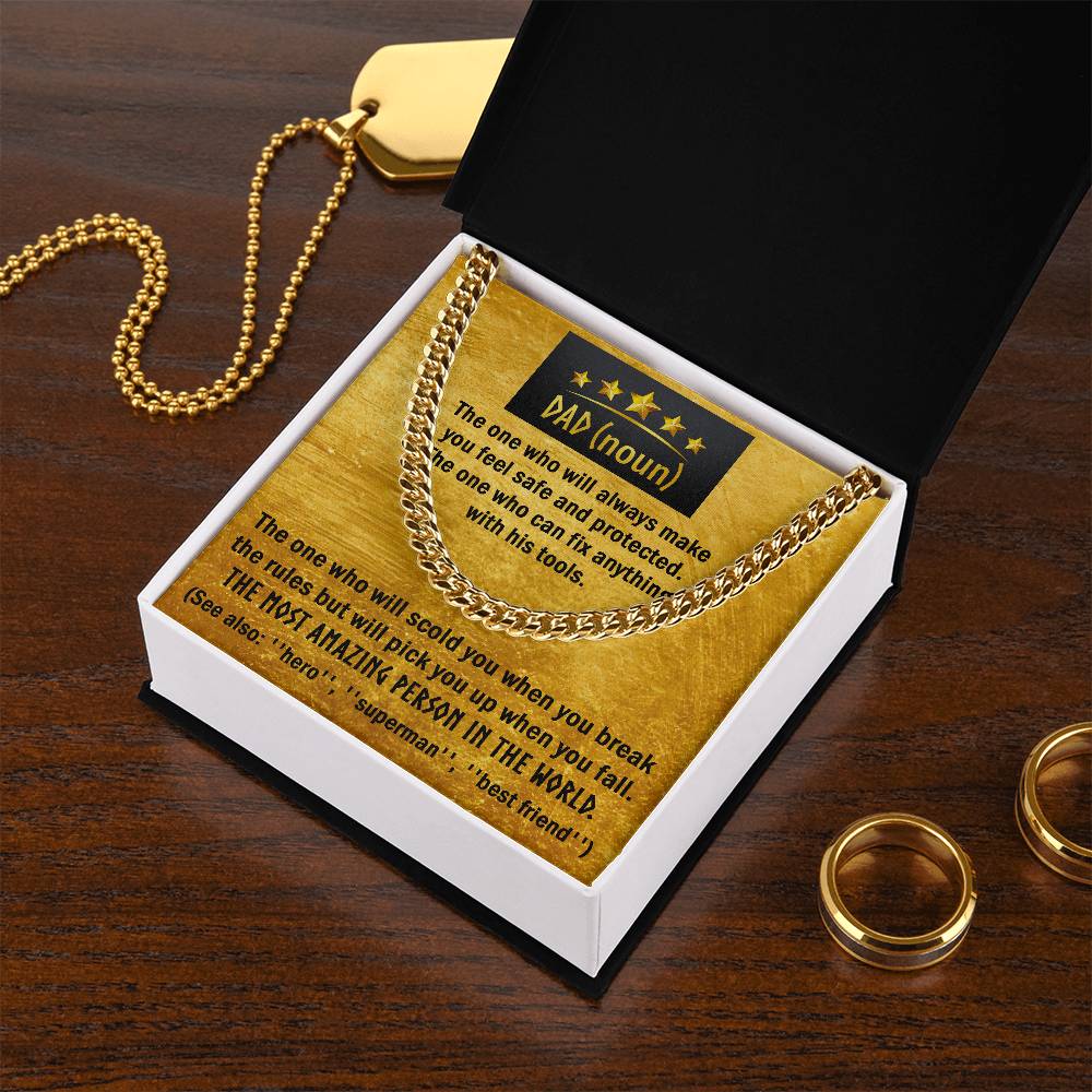 Cuban Link Chain Necklace, Gift For Dad, Gift For Father, Birthday Gift, Father's Day Gift