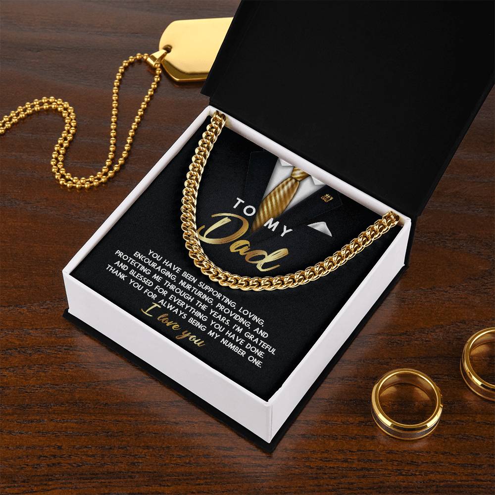 Cuban Link Chain Necklace, Gift for Dad, Gift for Father, Birthday,  Father's Day Gift