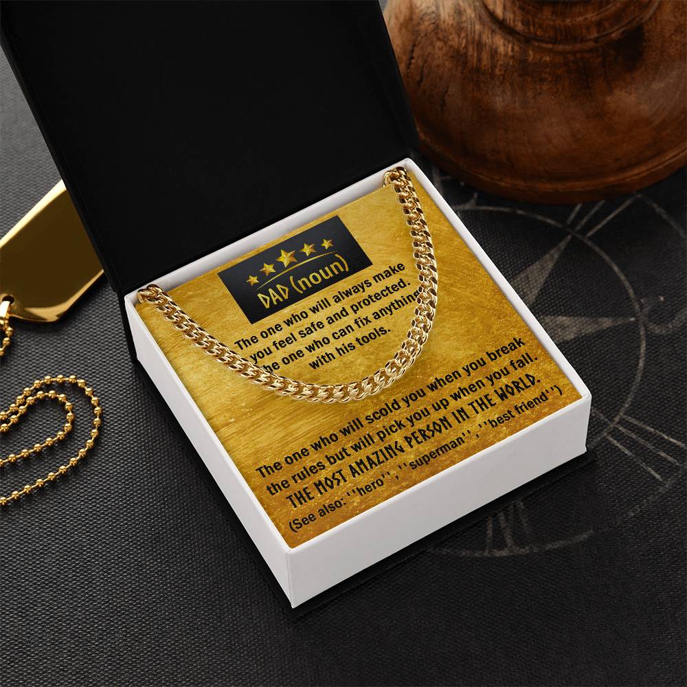 Cuban Link Chain Necklace, Gift For Dad, Gift For Father, Birthday Gift, Father's Day Gift