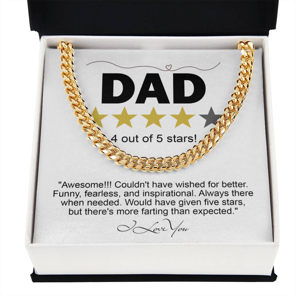 Cuban Link  Chain Necklace Gift For Dad, Gift For Father, Birthday Gift, Father's Day Gift