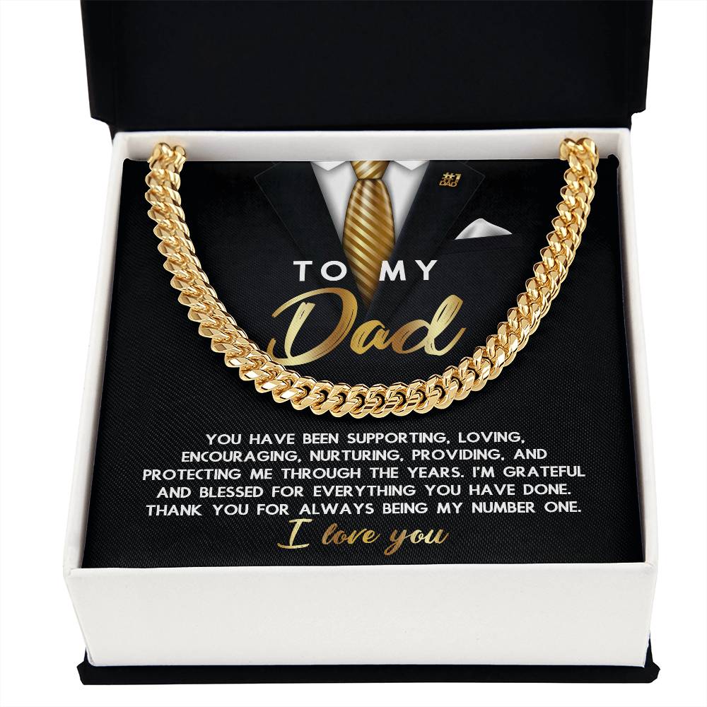 Cuban Link Chain Necklace, Gift for Dad, Gift for Father, Birthday,  Father's Day Gift