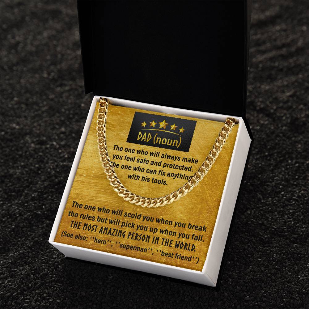 Cuban Link Chain Necklace, Gift For Dad, Gift For Father, Birthday Gift, Father's Day Gift