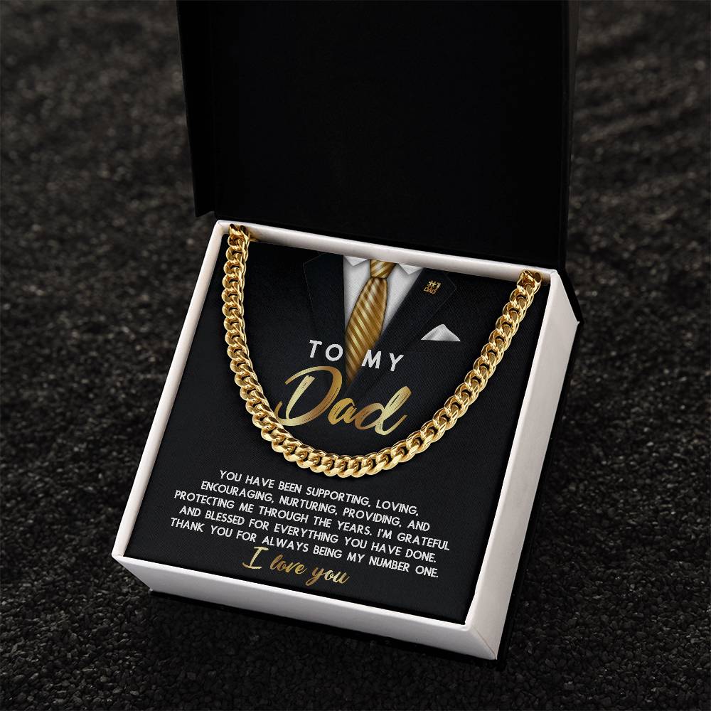 Cuban Link Chain Necklace, Gift for Dad, Gift for Father, Birthday,  Father's Day Gift
