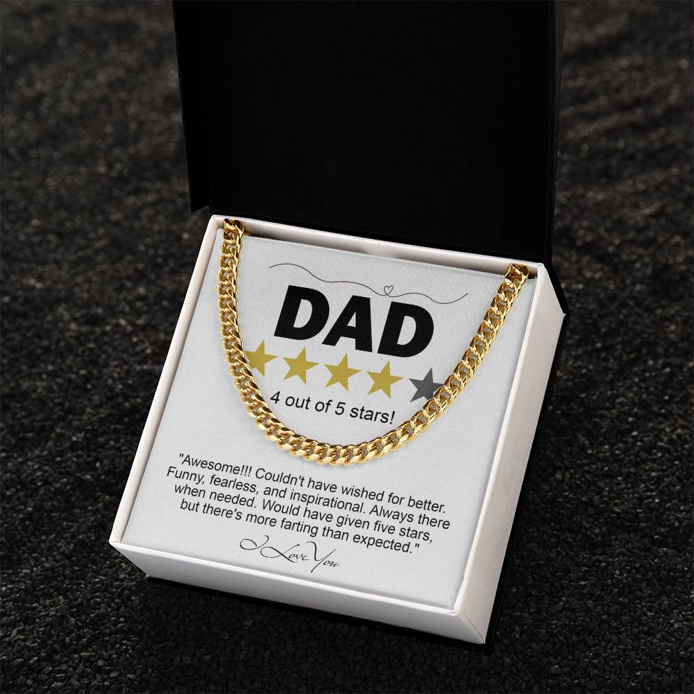 Cuban Link  Chain Necklace Gift For Dad, Gift For Father, Birthday Gift, Father's Day Gift