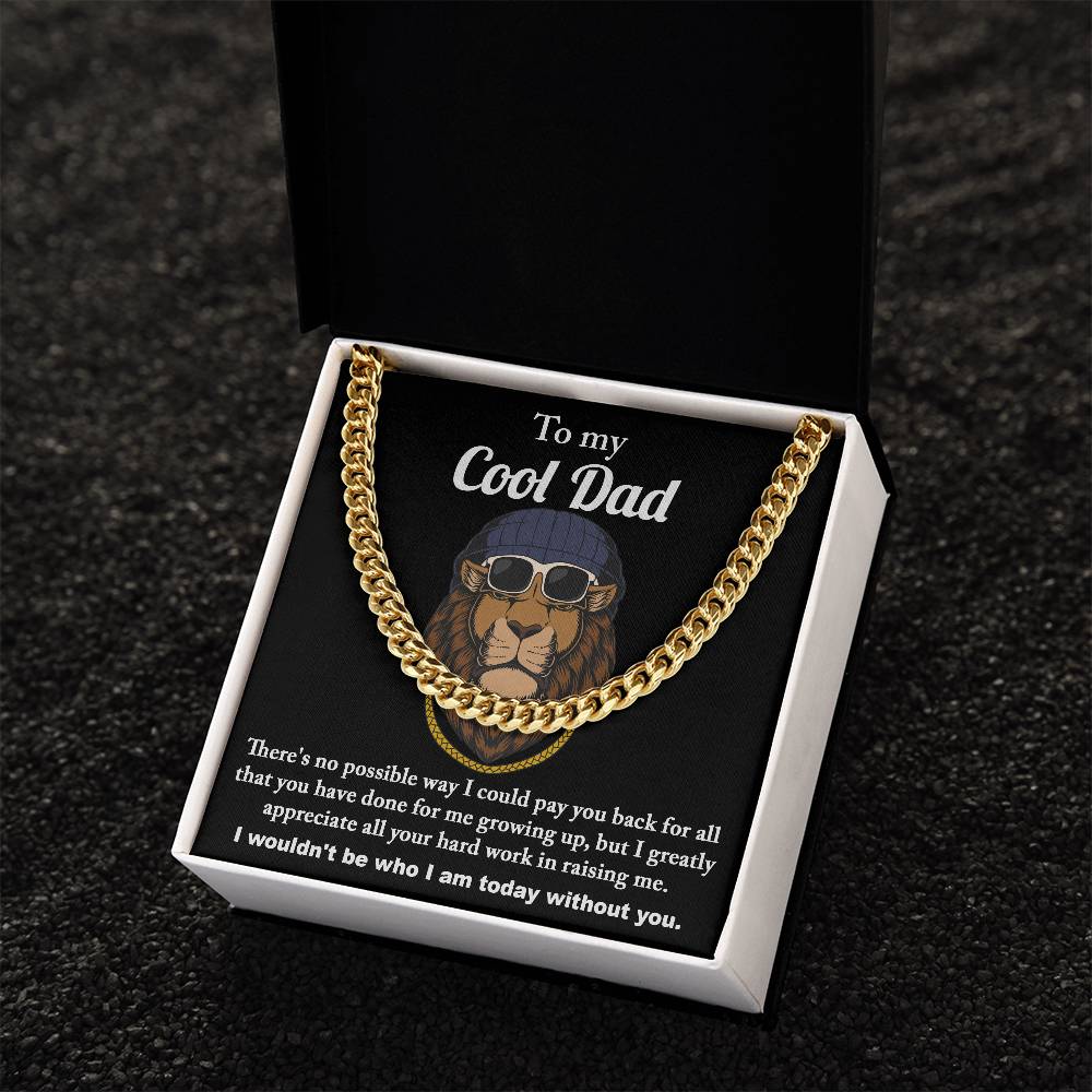 Cuban Link Chain Necklace Gift for Dad, Gift for Father, Birthday, Father's Day Gift