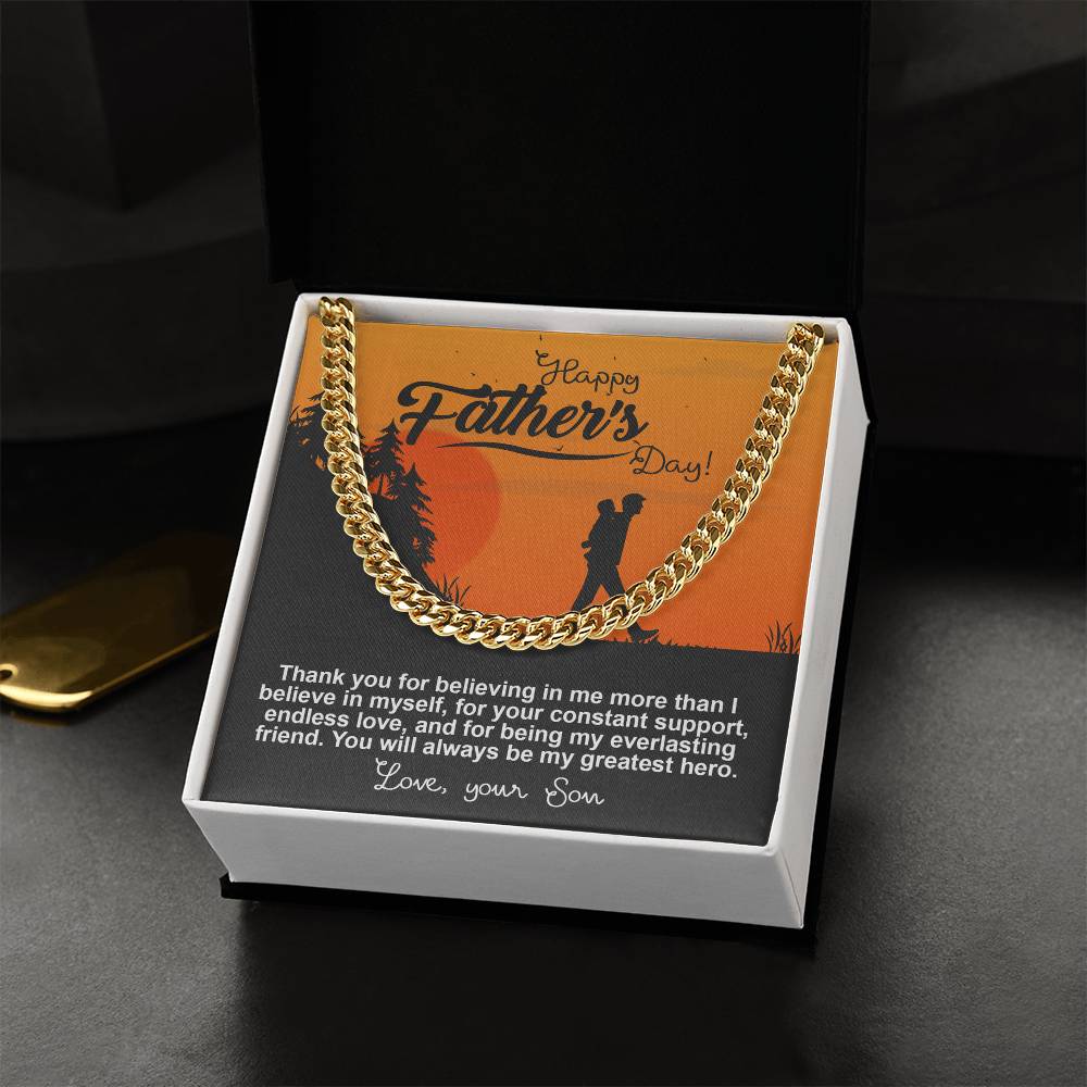 Cuban Chain Link  Gift For Dad from Son,Gift for Father, Birthday Gift, Father's Day Gift