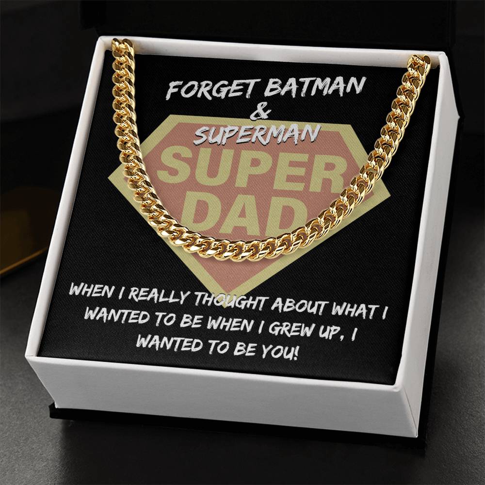 Cuban Chain Link Necklace, gift for Father, gift for Dad, Birthday Gift , Gift for him, Father's Day Gift