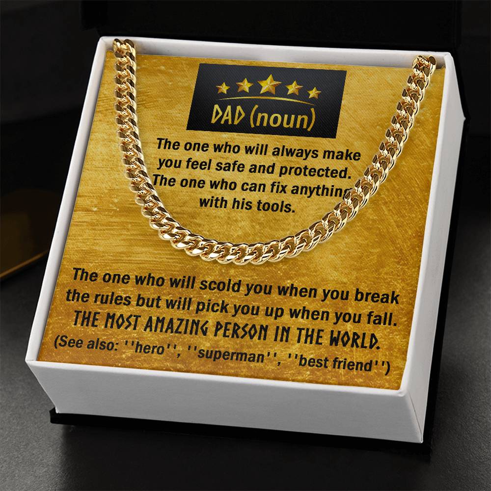 Cuban Link Chain Necklace, Gift For Dad, Gift For Father, Birthday Gift, Father's Day Gift