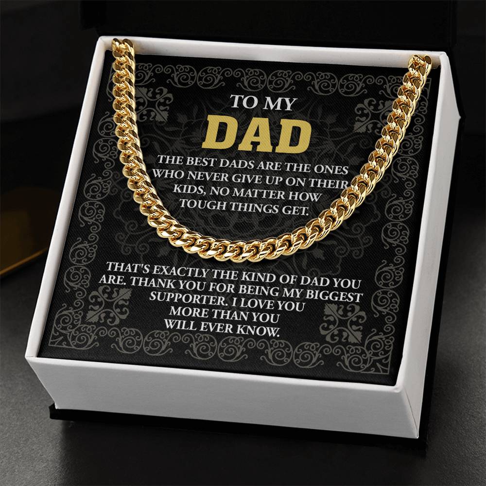 Cuban Link Chain Gift For Father, Gift For Father, Birthday Gift, Father's Day Gift