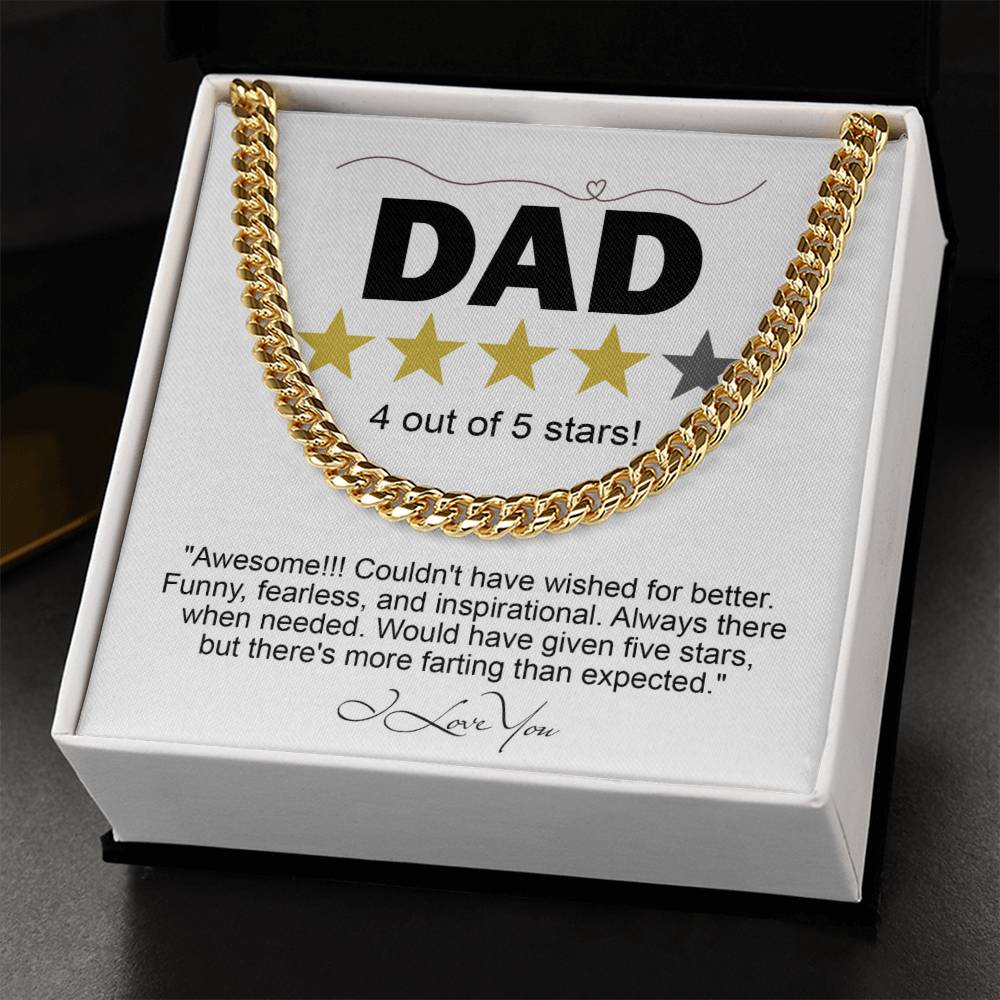 Cuban Link  Chain Necklace Gift For Dad, Gift For Father, Birthday Gift, Father's Day Gift