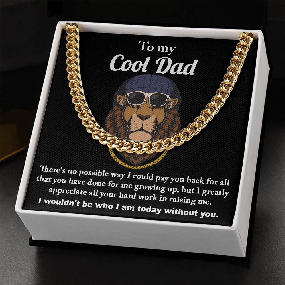 Cuban Link Chain Necklace Gift for Dad, Gift for Father, Birthday, Father's Day Gift
