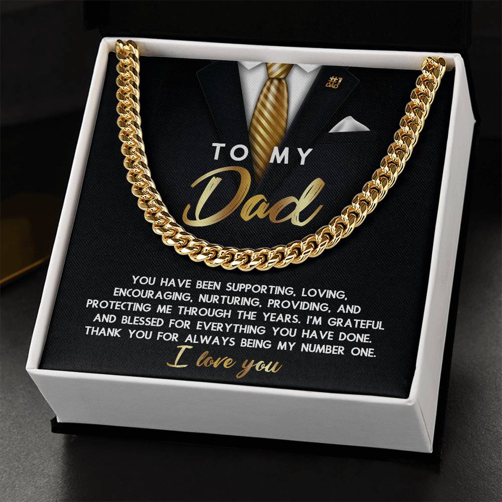 Cuban Link Chain Necklace, Gift for Dad, Gift for Father, Birthday,  Father's Day Gift