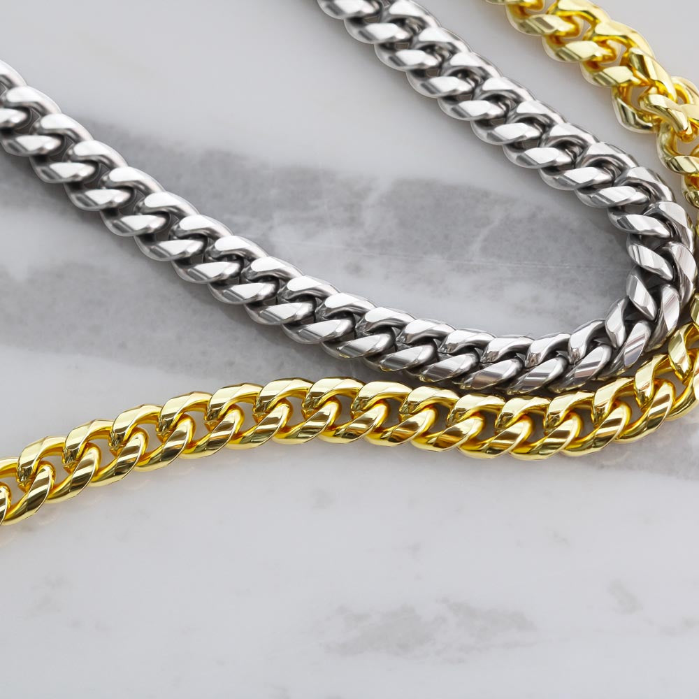 Cuban Link Chain Necklace Gift for Dad, Gift for Father, Birthday, Father's Day Gift