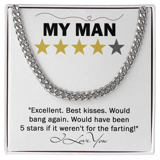 My Man- Cuban Necklace-  Gift For Husband