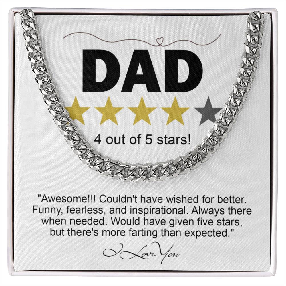 Cuban Link  Chain Necklace Gift For Dad, Gift For Father, Birthday Gift, Father's Day Gift