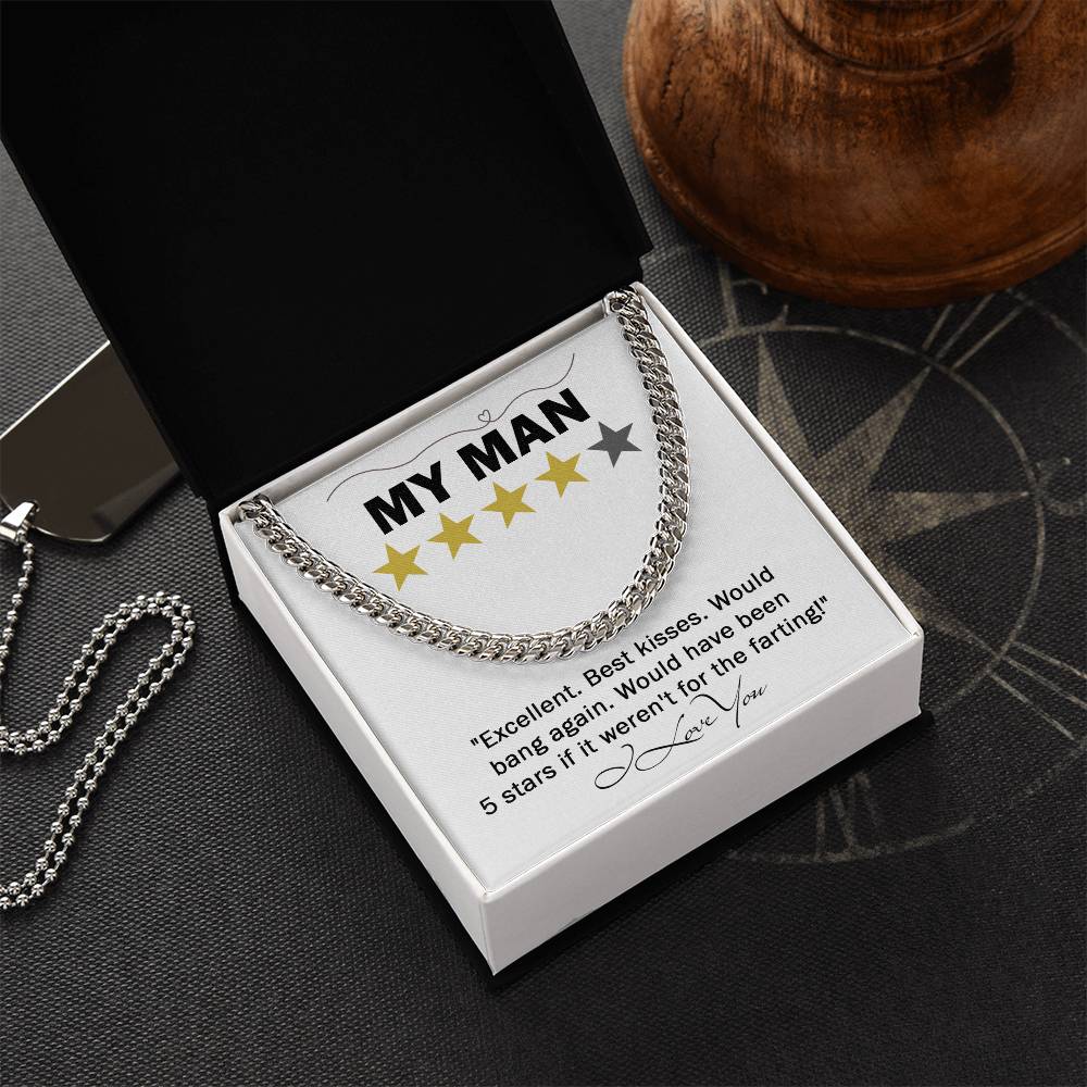 My Man- Cuban Necklace-  Gift For Husband