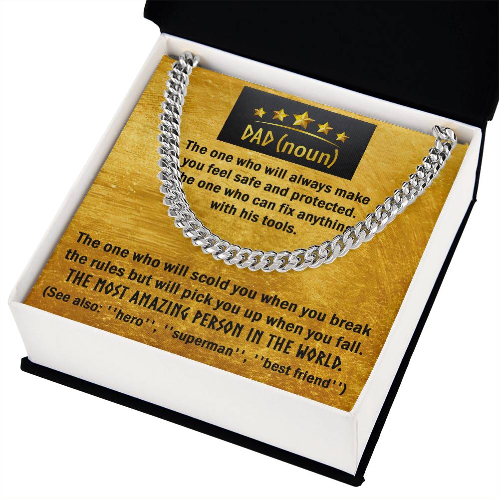 Cuban Link Chain Necklace, Gift For Dad, Gift For Father, Birthday Gift, Father's Day Gift