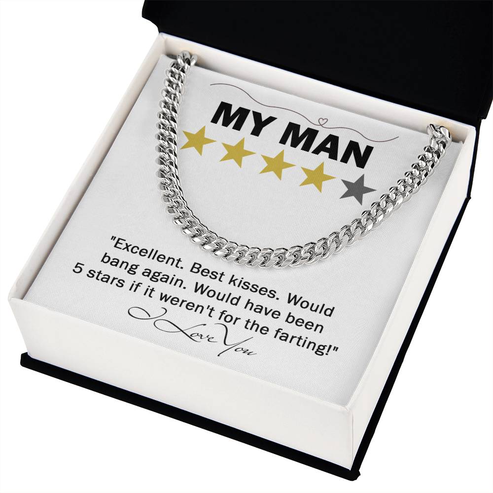 My Man- Cuban Necklace-  Gift For Husband