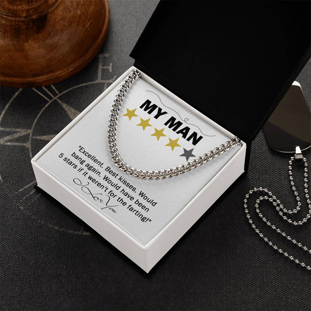 My Man- Cuban Necklace-  Gift For Husband